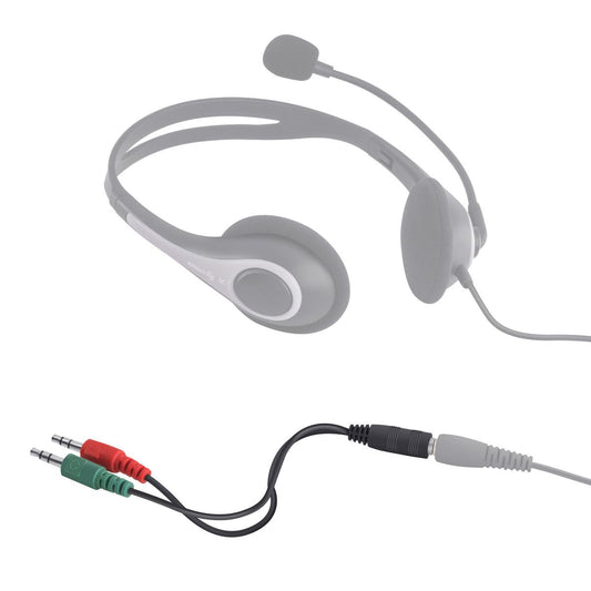 Cable de audio de 2 x 3.5 mm macho estéreo a 3.5 mm hembra TRRS-2