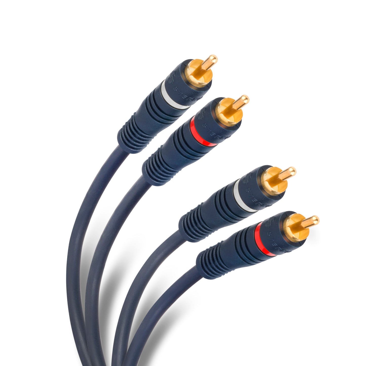 Cable de 2 RCA macho a 2 RCA macho de 3.6 m con conectores dorados