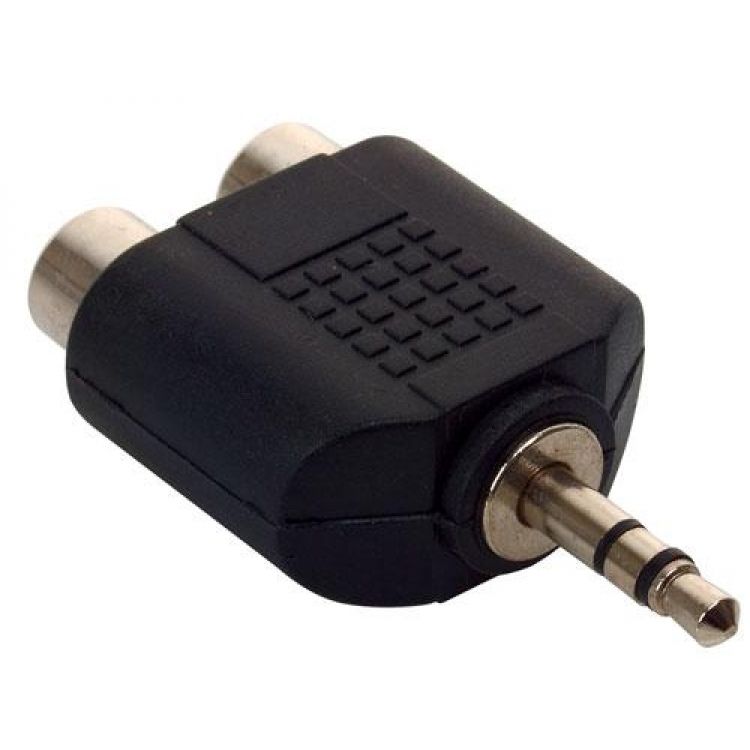 Adaptador N.A. de 3.5mm macho estéreo a 2 RCA hembra-2