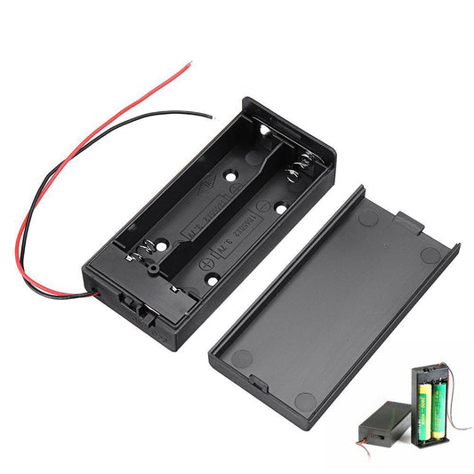 Sujetador de 2 baterías con switch 18650, 7.4V-2