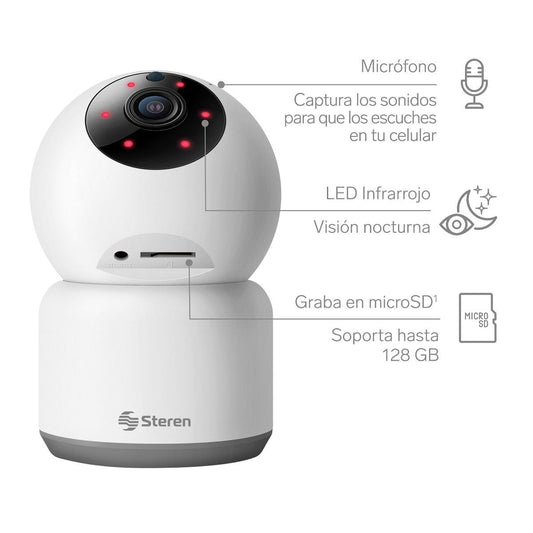 Cámara Steren Wi-Fi robotizada con sensor de movimiento-2