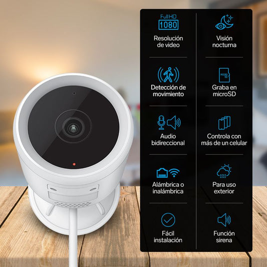 Cámara de seguridad Wi-Fi Full HD fija para exterior-2