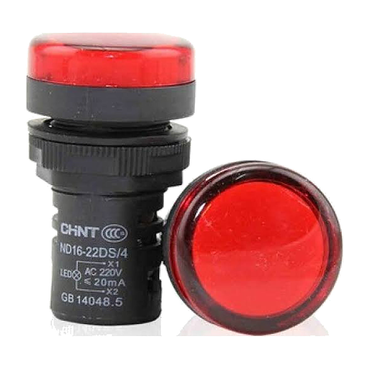 Luz piloto LED Chint rojo de 22mm 220 V ND16-22DS/4-1