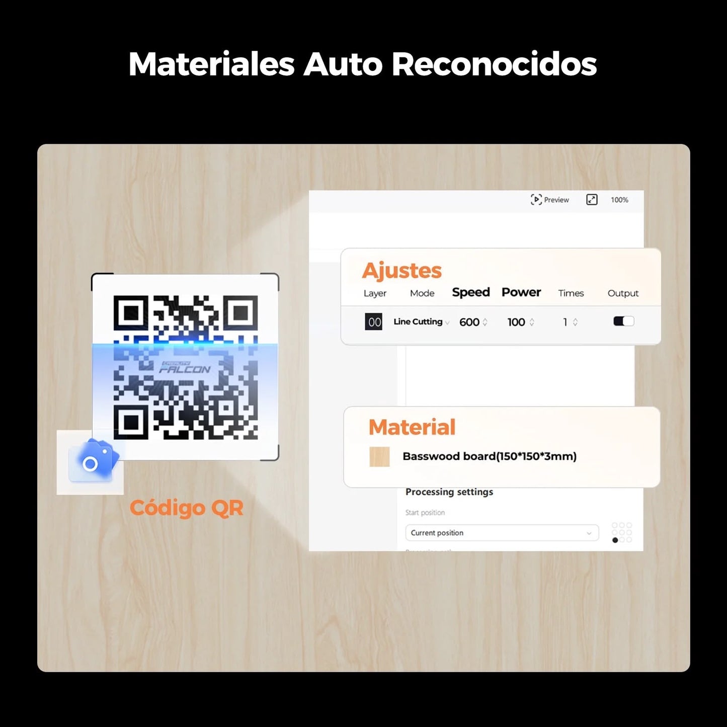 Grabadora y Cortadora Láser Falcon A1 de 10W-10
