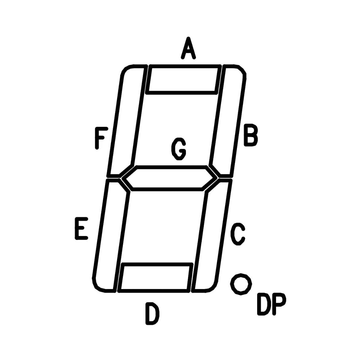 Display de 7 segmentos de reloj, cátodo común de 0.56"-2