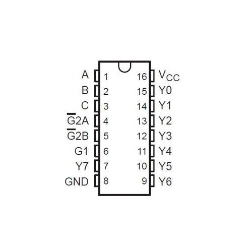 Demultiplexador SN74HC138N - original Ti-2
