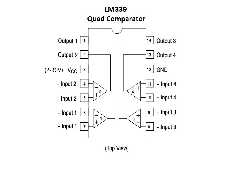 Amplificador Operacional LM339N - original Ti-2