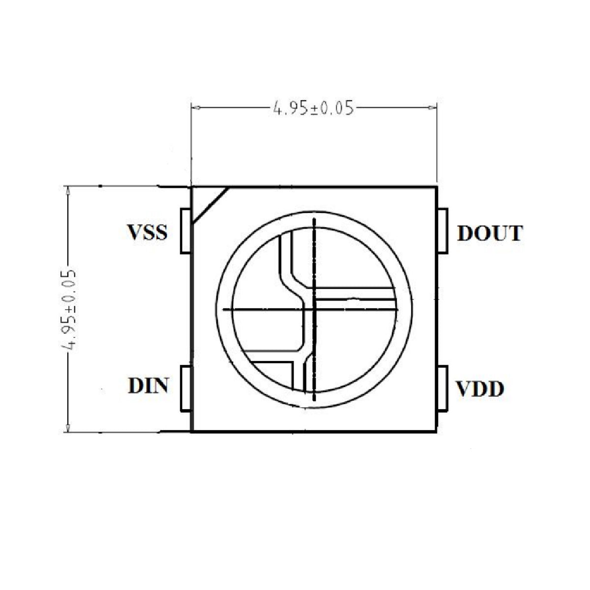 LED RGB SMD 5050 WS2812B-2