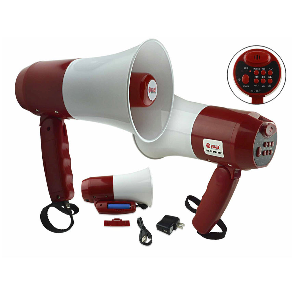 Megáfono N.A. con batería recargable 30W-1