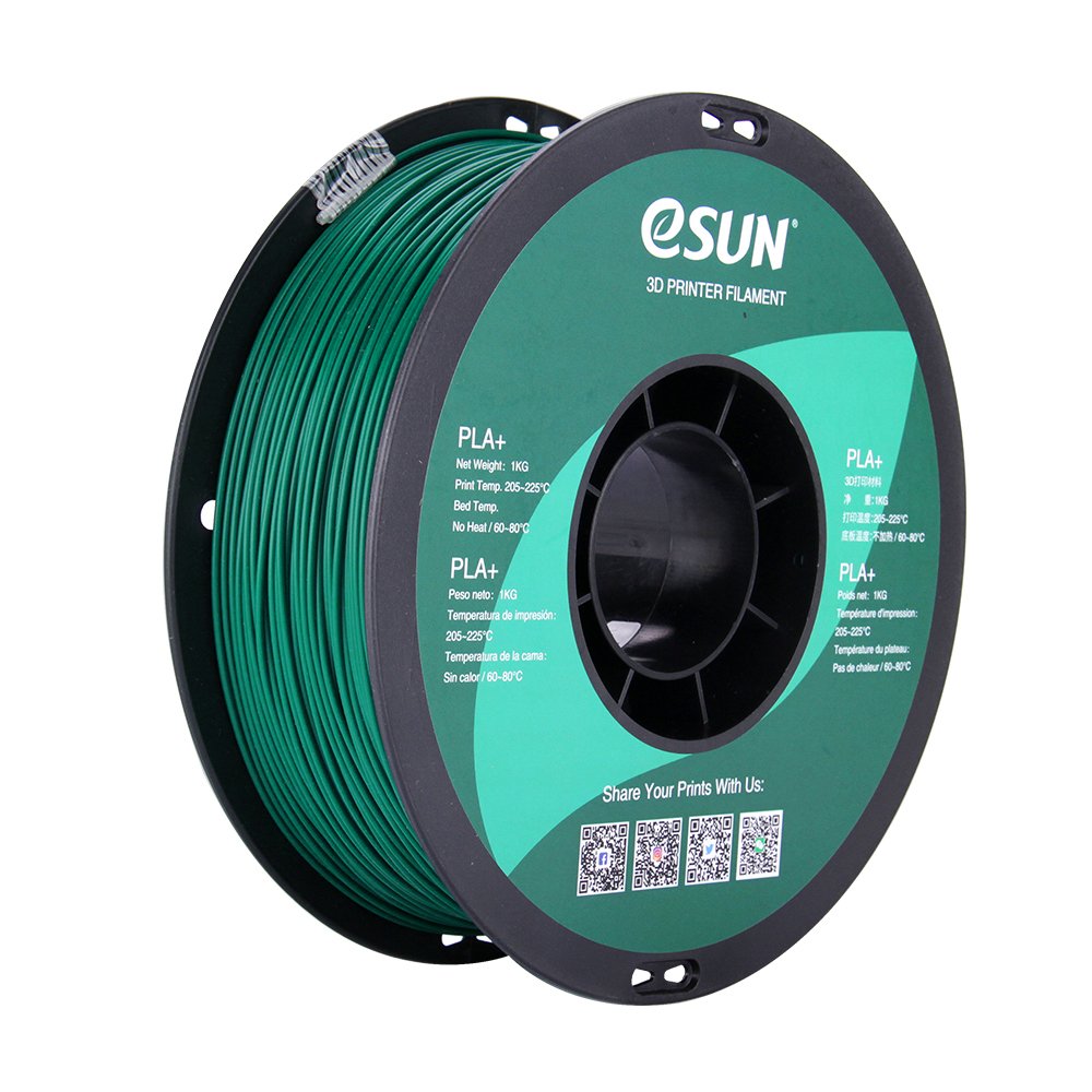 Filamento eSUN PLA+ verde oscuro-1