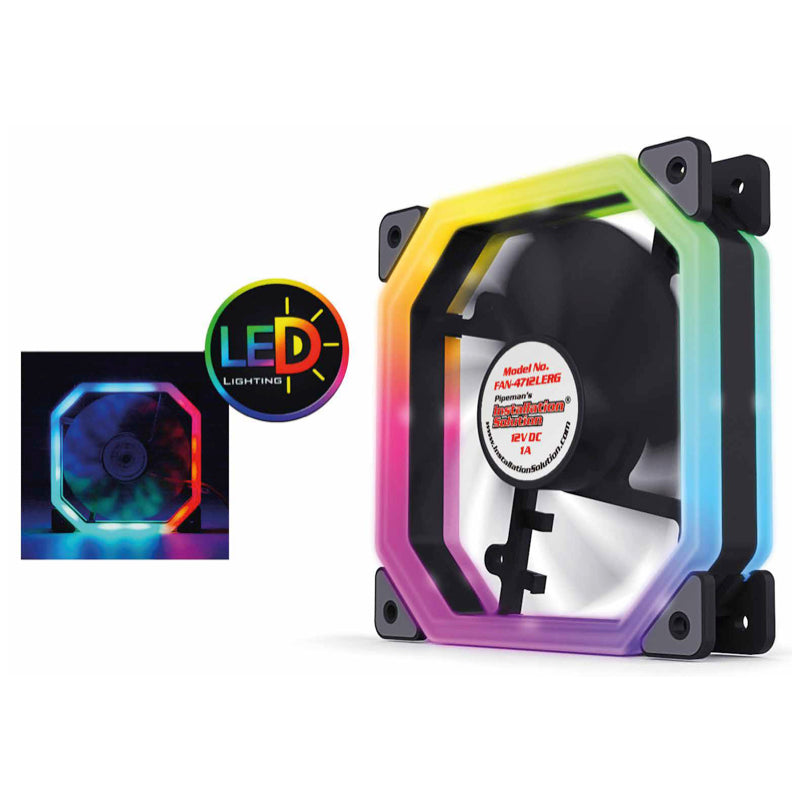 Ventilador I.S. a 12V y 1A con LED RGB, 120mm-1