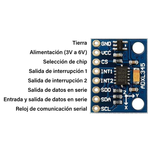 Acelerómetro de 3 ejes ADXL345, GY-291-2