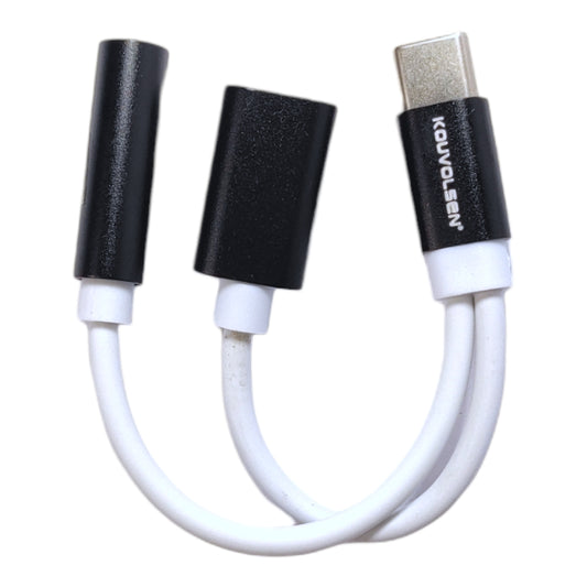 Adaptador de tipo C macho a tipo C hembra con 3.5mm hembra-2