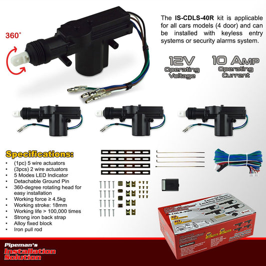 Combo de motores de cerradura para carro de 4 puertas-2