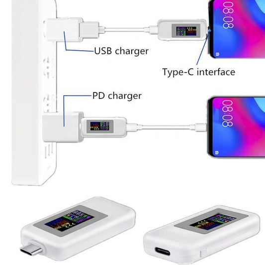 Voltímetro y amperímetro KWS-1902C USB-C de 4 a 30V y 5A-2