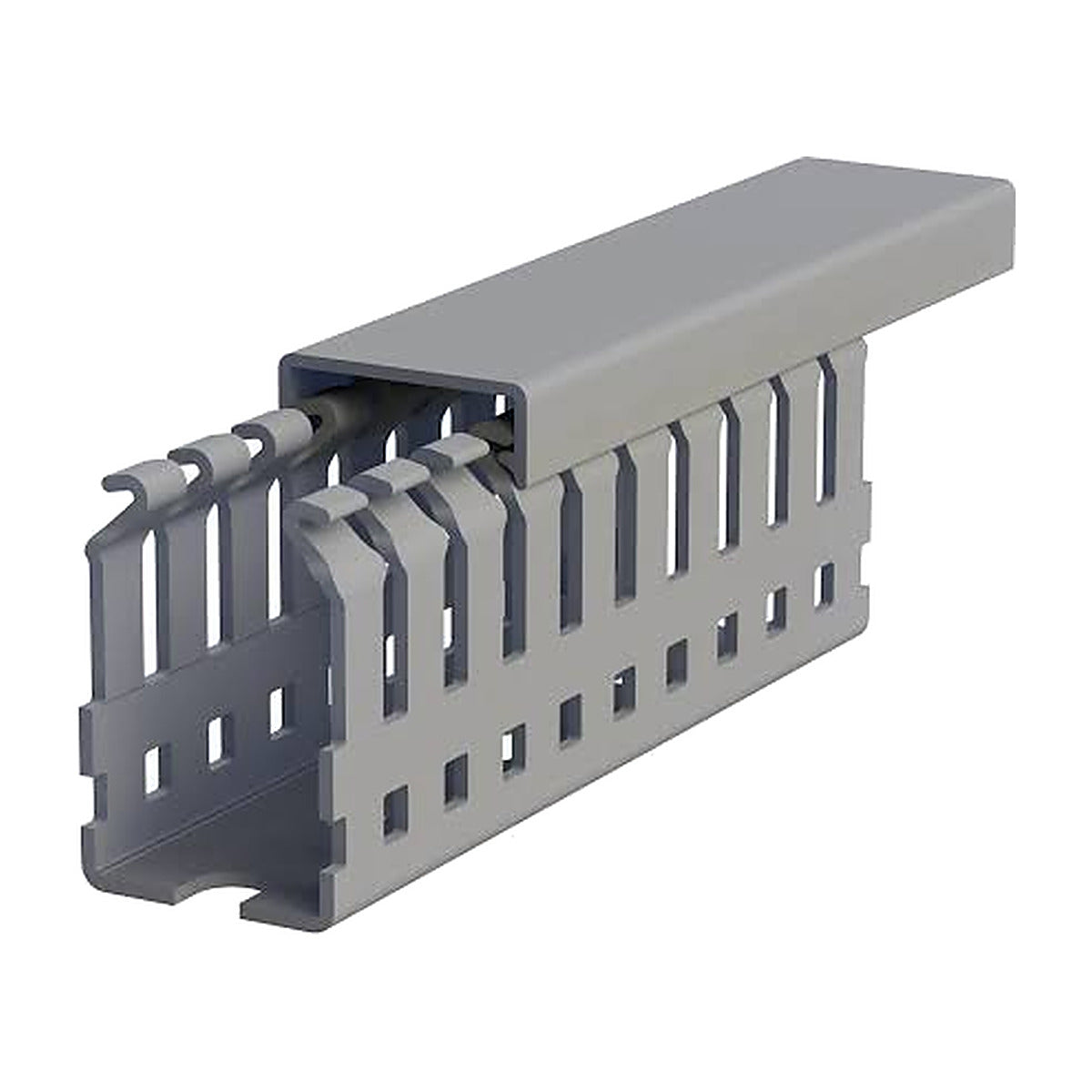 Canaleta ranurada Klemsan gris 25 x 40 mm de 2 m KKD 2540-1