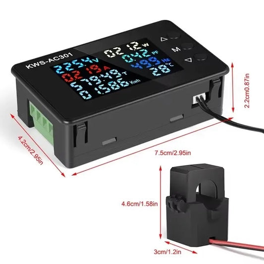 Medidor de potencia KWS-AC301 de 100A con CT abierto-2