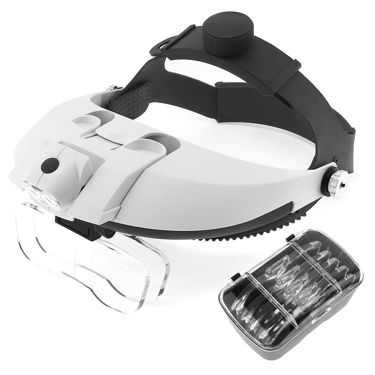 Lupa tipo visera de alta calidad con iluminación led