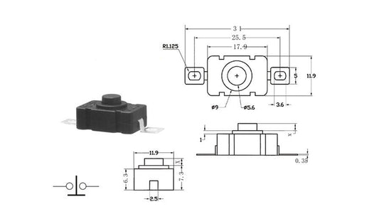 Switch ON OFF KAN-128-2