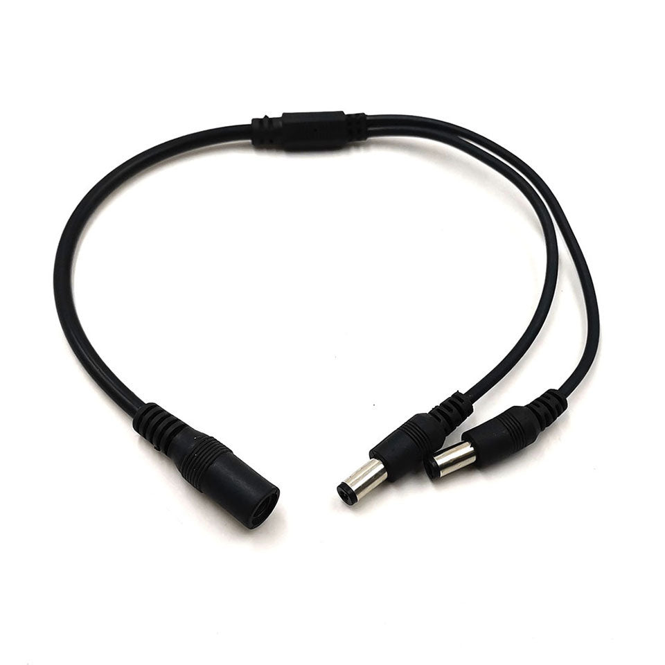 Cable 1 a 2 de conector DC hembra de 2.1mm a macho - 30 cm-1