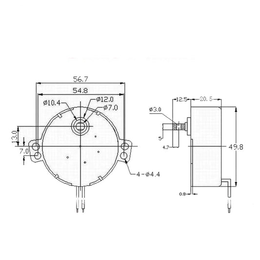 Motor síncrono de 110 a 240 VAC 6 RPM CW CCW-2