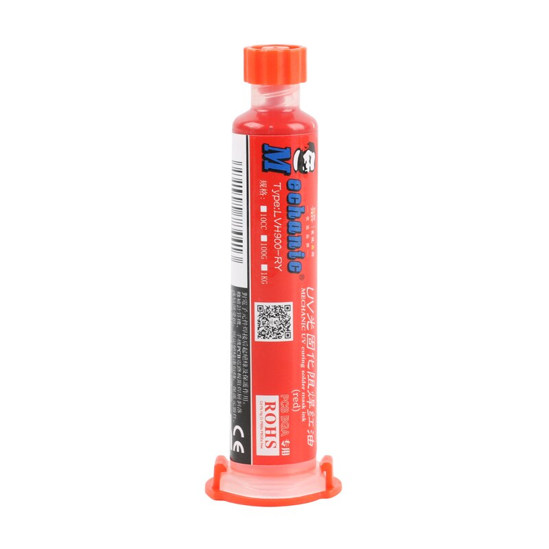 Máscara para soldar Mechanic LY-UVH900 en jeringa de 10cc, rojo-1