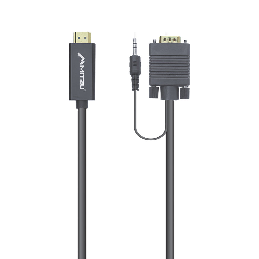 Cable Mitzu HDMI a VGA con audio 3.5mm de 3m-1