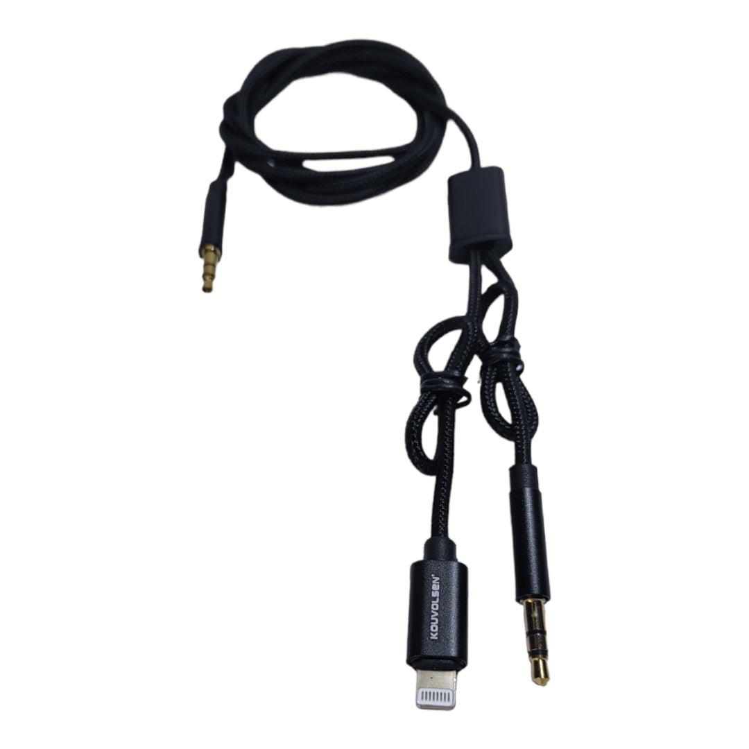 Cable de Lightning macho y 3.5mm macho a 3.5mm macho - 1m-1