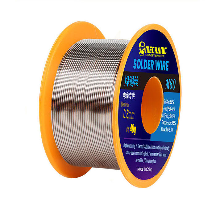 Carrete de estaño Mechanic M60 60/40 de 0.8mm 40g-1