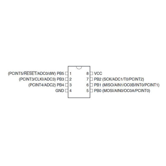 Microcontrolador ATTINY13A-PU-2