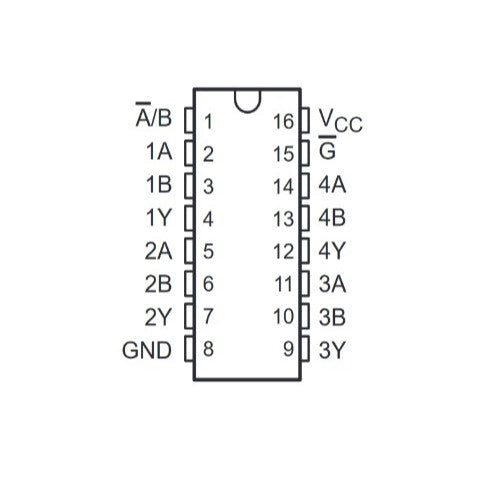Multiplexor SN74HC157N - original Ti-2