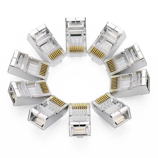 Conector UGREEN RJ45 CAT 6 blindado - 10 unidades-2