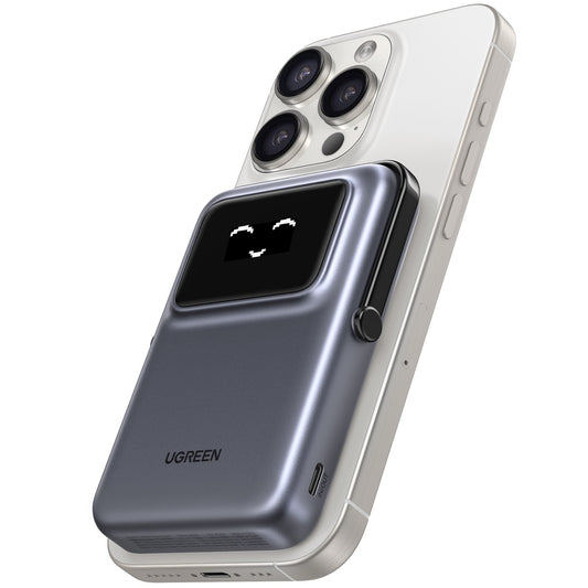 Batería portátil UGREEN UNO inalámbrica de 15W - 10,000 mAh - gris-2