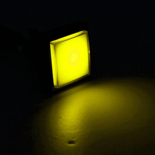 Pulsador arcade cuadrado 25mm LED PBS-31 - amarillo-2