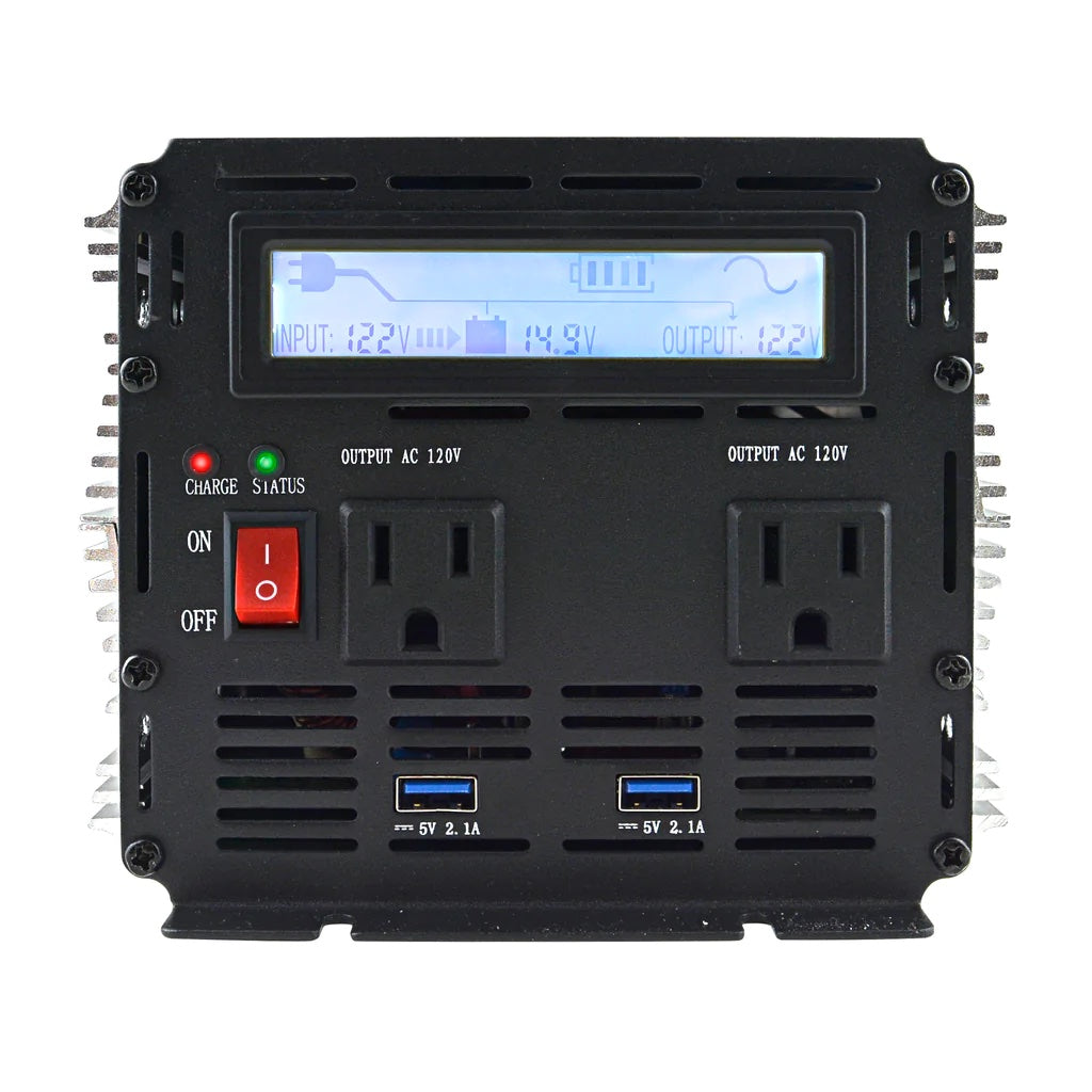 Inversor de corriente I.S. con función de respaldo de 1,200W de onda pura-3