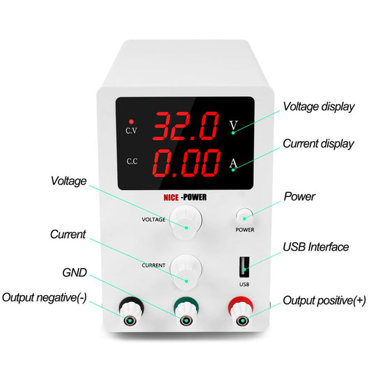 Fuente DC NicePower de laboratorio de 3 dígitos - 60V 5A-2