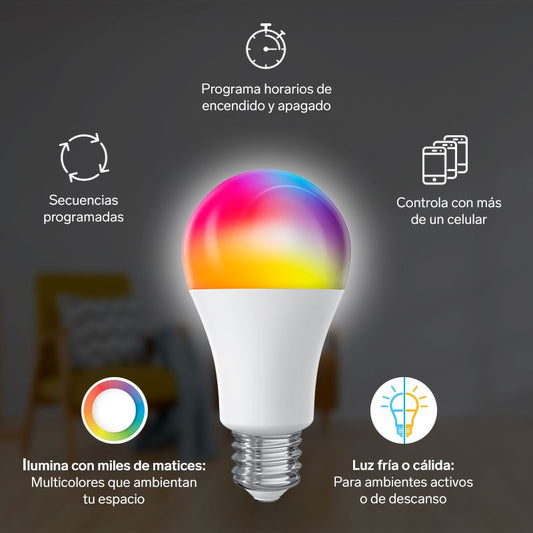 Bombilla LED inteligente Steren Wi-Fi, de colores 10W-2