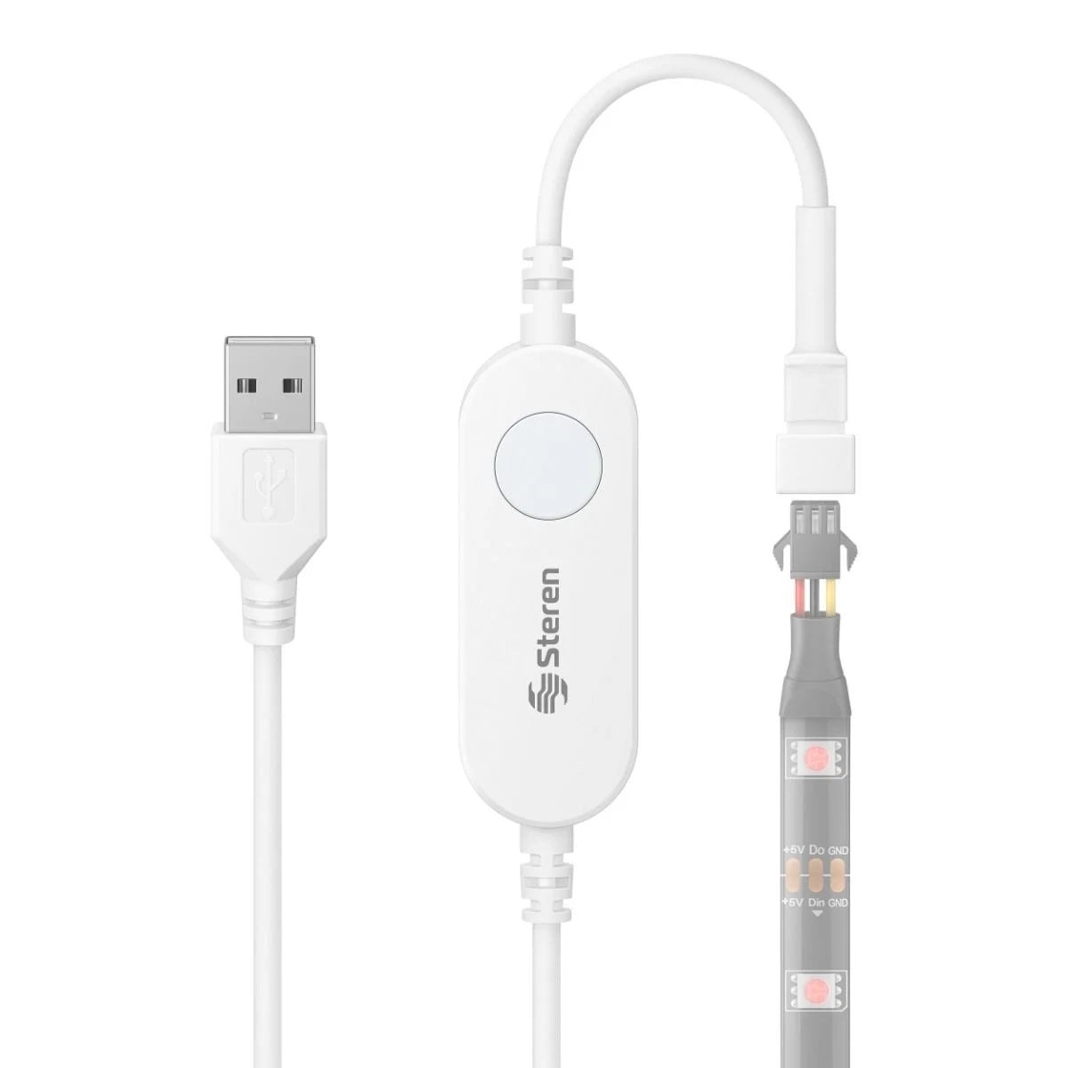 Controlador Wi-Fi para tira LED digital (Pixel) RGB con conector JTS-1