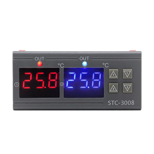 Termostato doble STC-3008 de 110-220 VAC-2