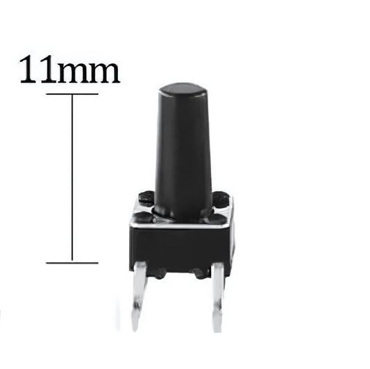 Pulsador de PCB NA de 4 pines de 6 x 6 x 11 mm-2