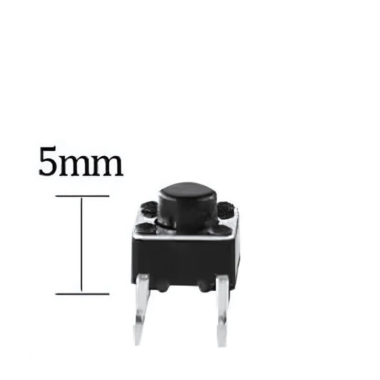 Pulsador de PCB NA de 4 pines de 6 x 6 x 5 mm-2
