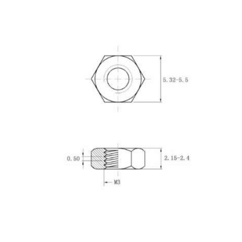 Tuerca para tornillo M3-2