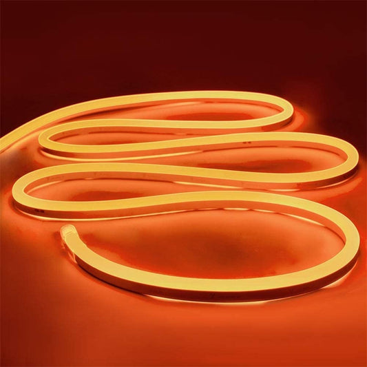 Tira LED flexible Neón anaranjado de 5m con fuente de 12V-2