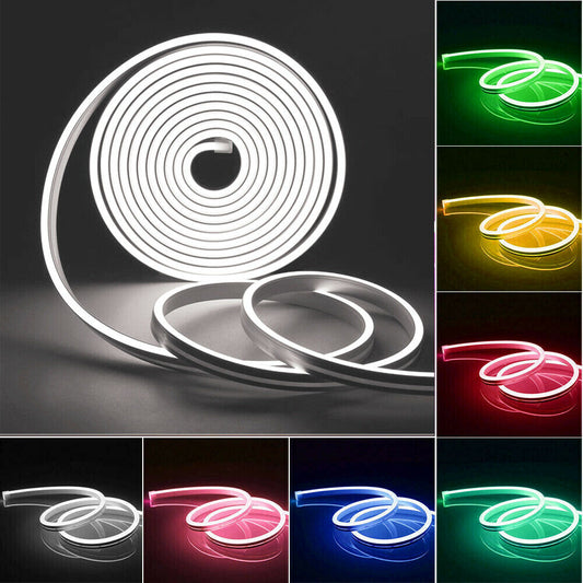 Tira LED flexible Neón RGB de 5m con fuente de 12V-2