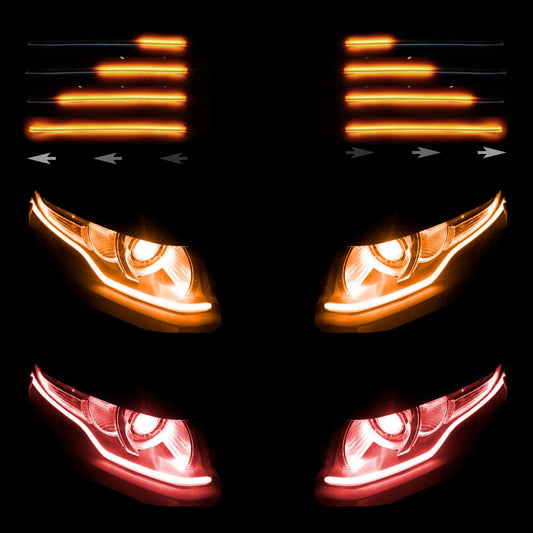 Tira led para stop de carro - rojo y amarillo de 30 cm-2