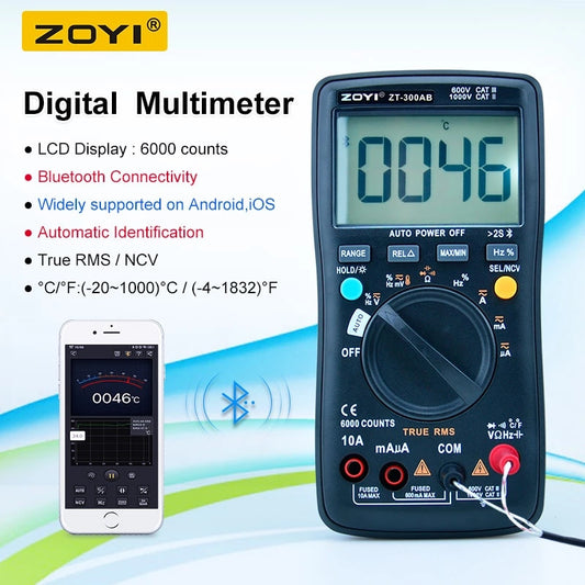 Multímetro ZOYI ZT-300AB automático con bluetooth-2