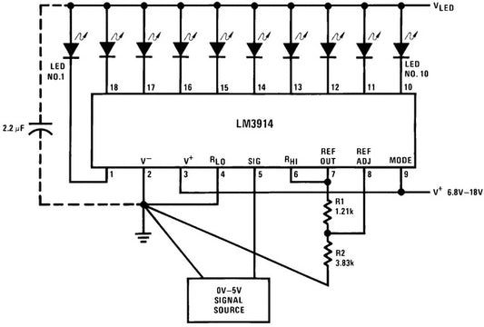 Driver de LED LM3914N-2