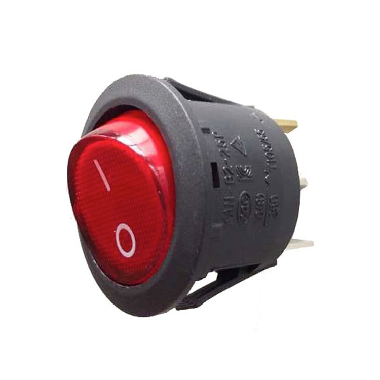Switch ON OFF SPDT, rojo redondo 15A-1