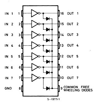 Arreglo de darlington ULN2003AN - original Ti-2