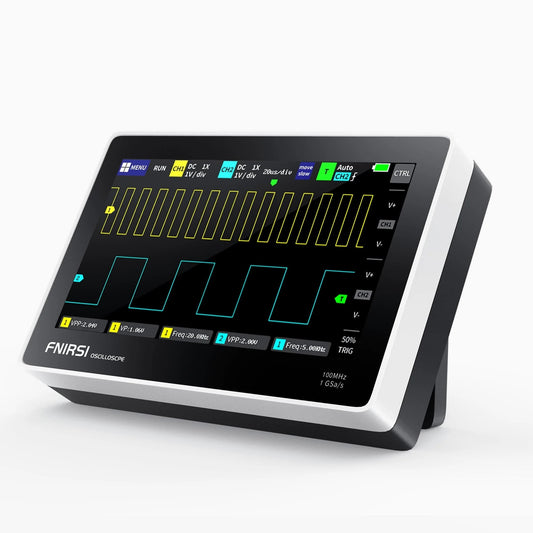 Osciloscopio portátil touch de 100 MHz y 2 canales Fnirsi 1013D-1